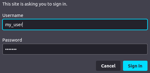 Access with password